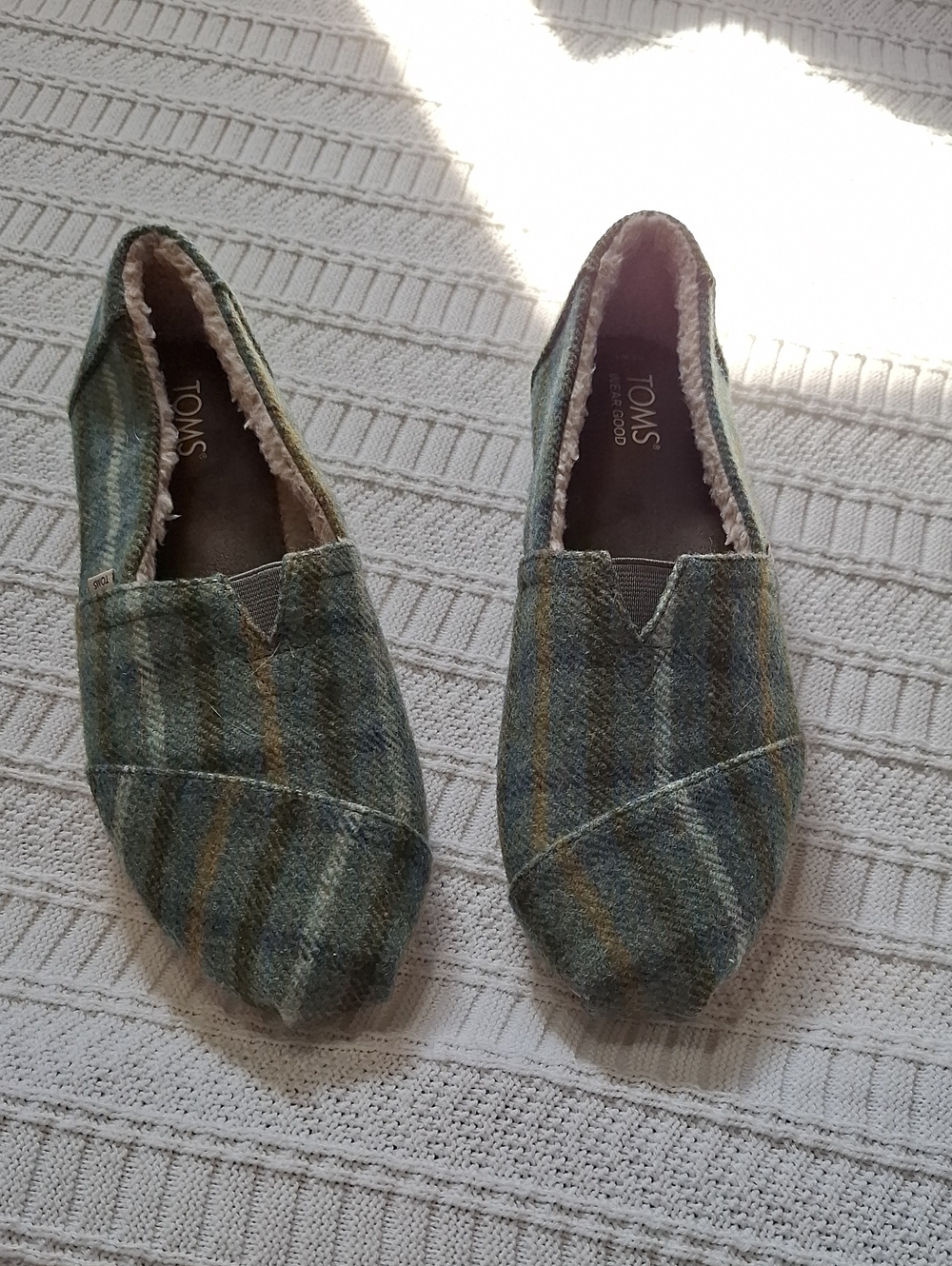 Tom's Alpargato Wool Slip-On Shoes Size 8
